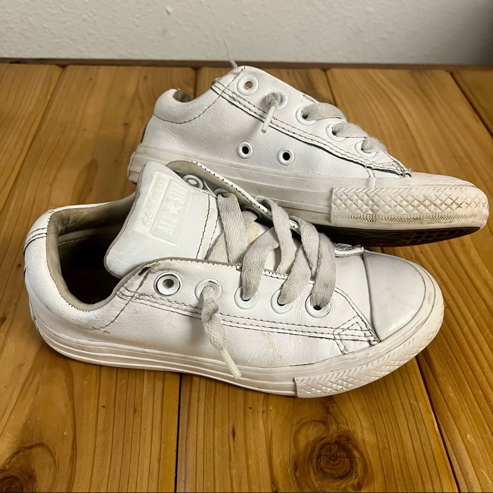 White Leather Converse